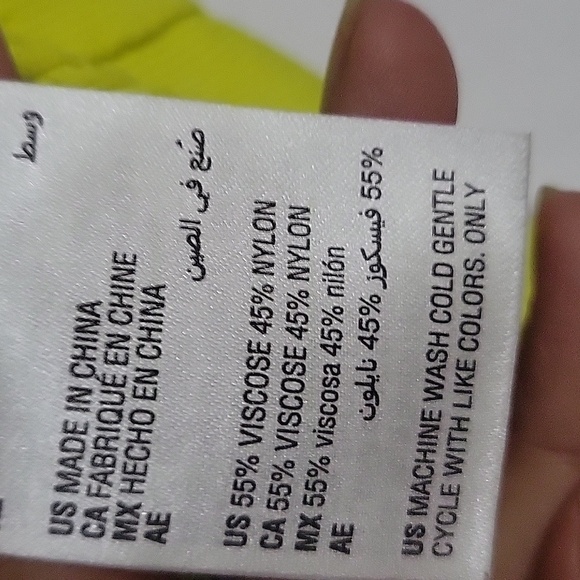 Women lime green button Up crop top size M - Picture 7 of 7